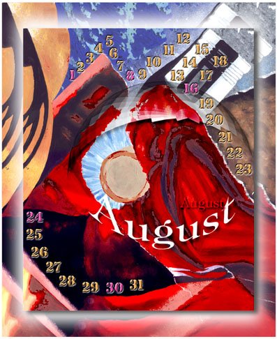 August Calender Sheet